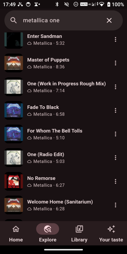 TuneBox search with results